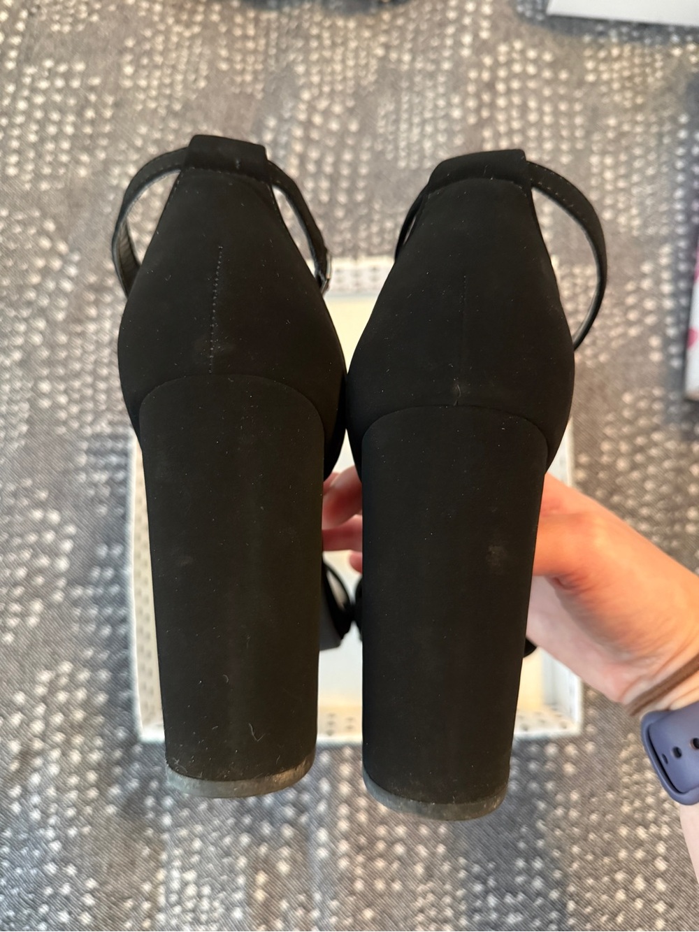 Black Block Heels - Picture 6 of 8